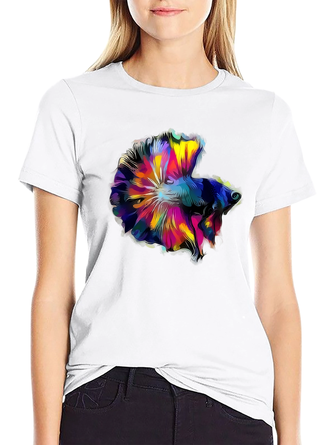 Betta Fish Graphic Tee - Mens Black T-Shirt