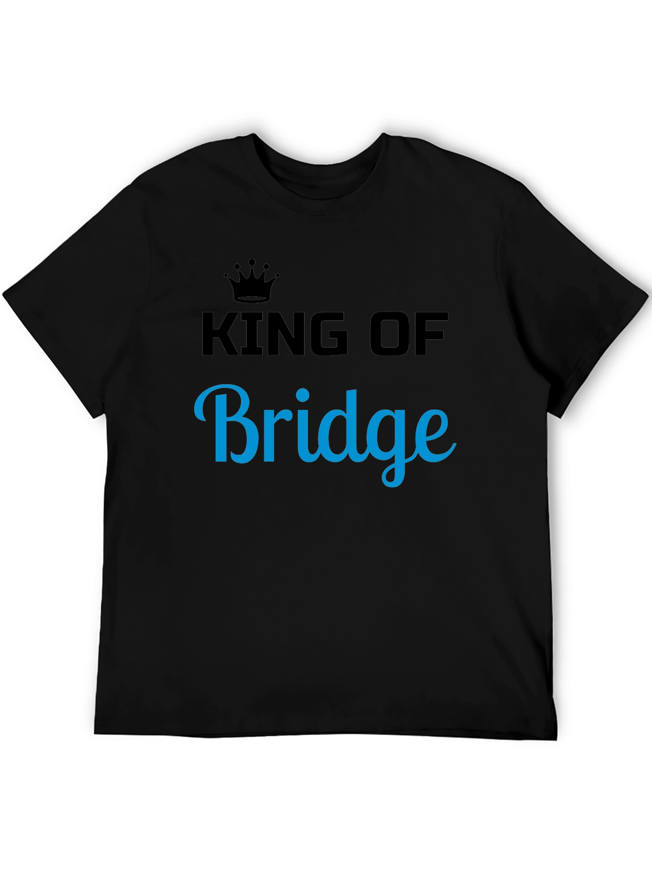 King of Bridge Graphic Tee - Black Cotton T-Shirt