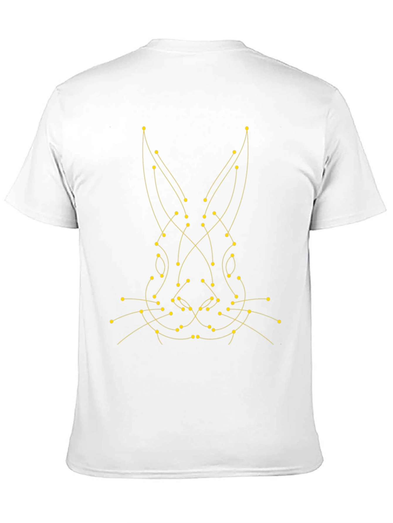 Geometric Bunny Graphic Tee - Modern Black T-Shirt