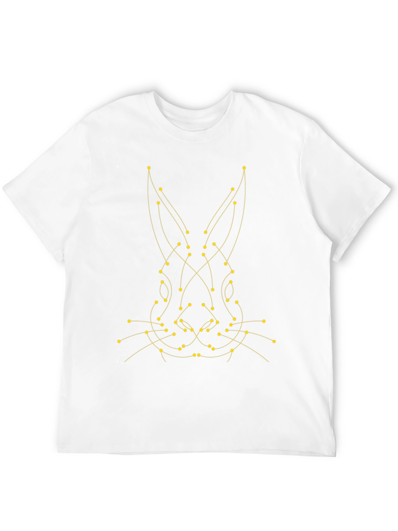 Geometric Bunny Graphic Tee - Modern Black T-Shirt