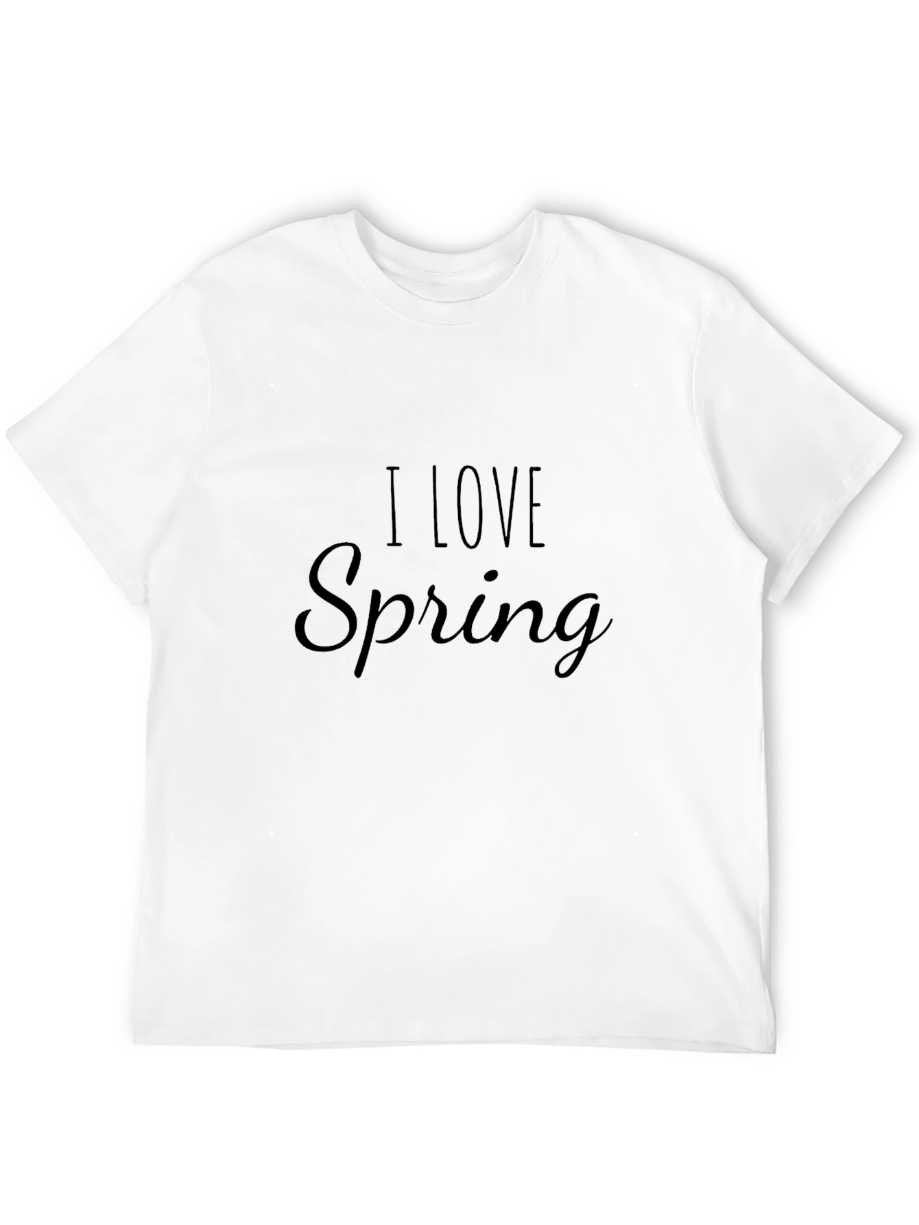 I Love Spring Black T-Shirt