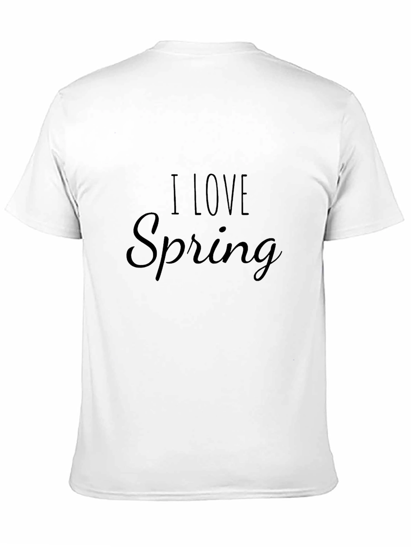 I Love Spring Black T-Shirt