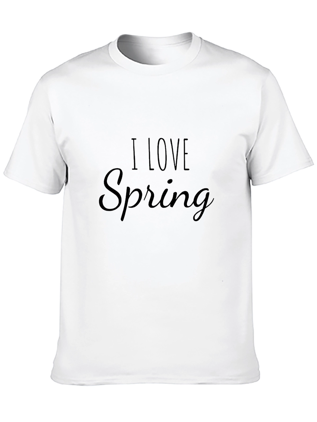 I Love Spring Black T-Shirt