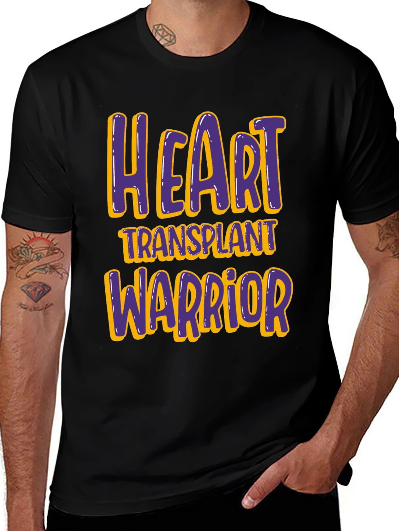 Heart Transplant Warrior T-Shirt - Black