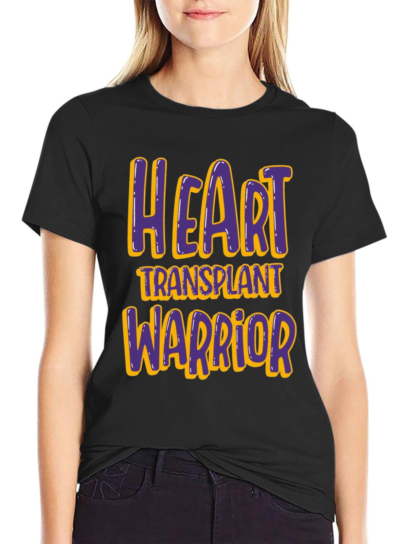 Heart Transplant Warrior T-Shirt - Black