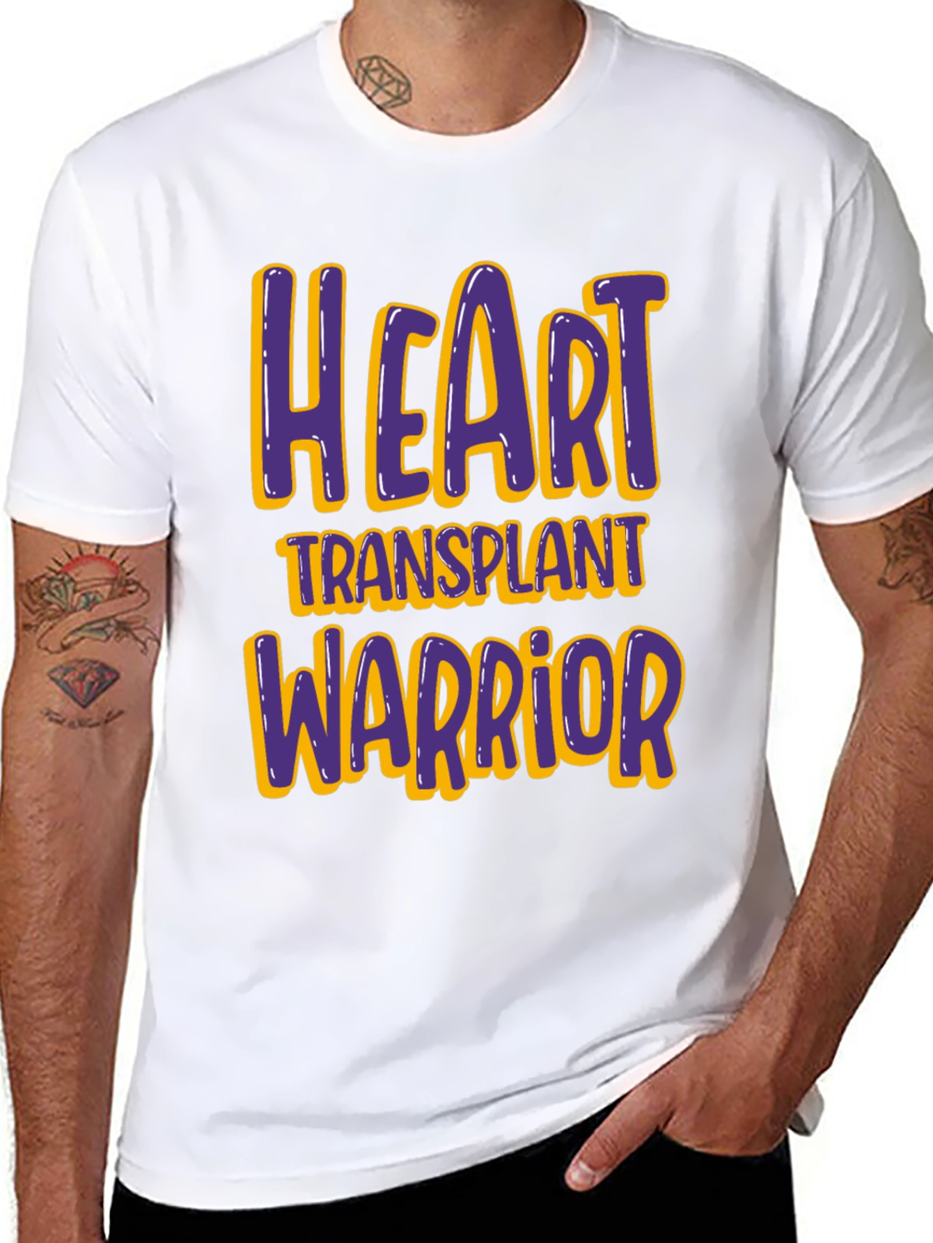 Heart Transplant Warrior T-Shirt - Black