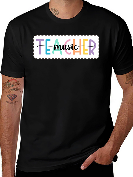 Music Teacher Graphic Tee - Unisex Black T-Shirt