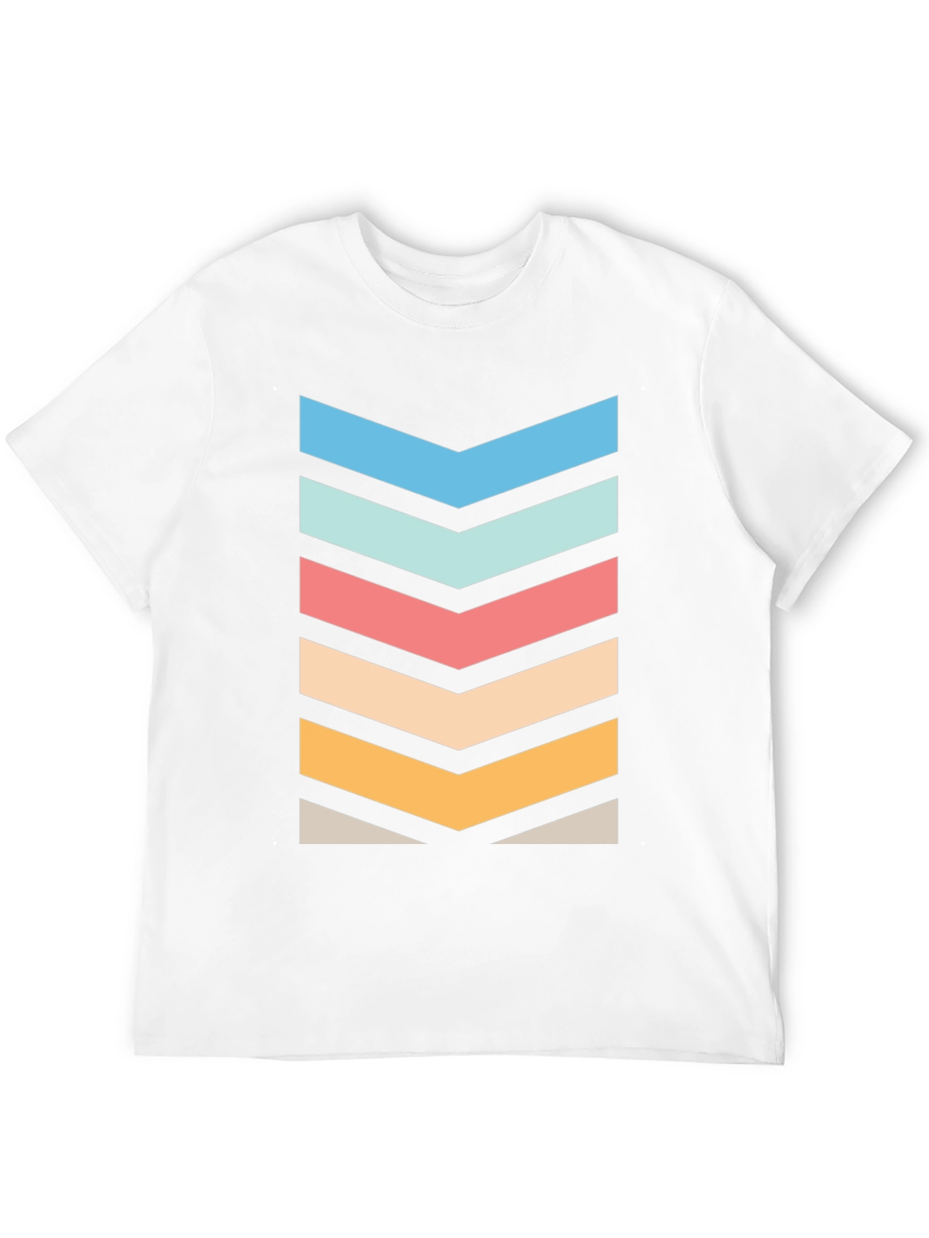 Retro Chevron Graphic Tee - Stylish Black T-Shirt