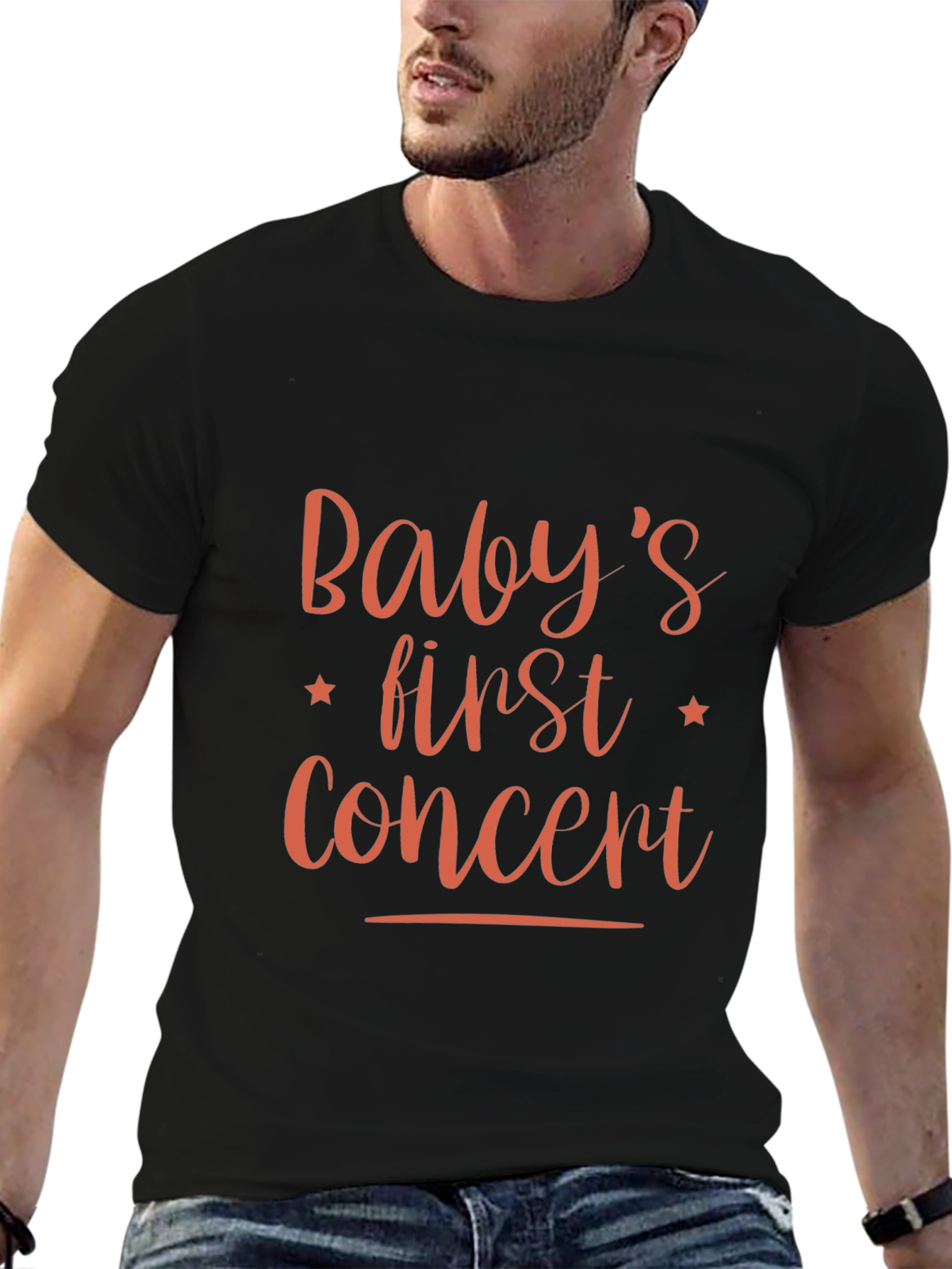 Babys First Concert Black Cotton T-Shirt