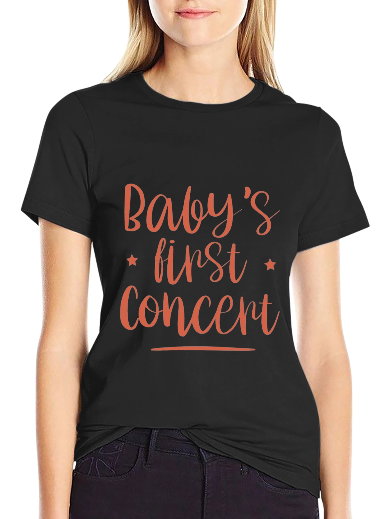 Babys First Concert Black Cotton T-Shirt
