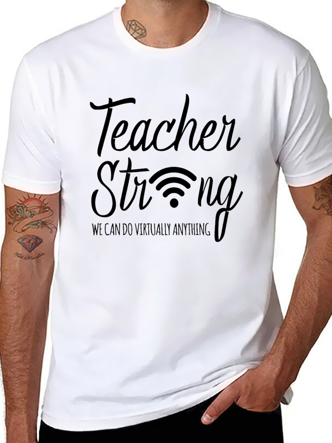 Teacher Strong Graphic T-Shirt - Online Learning Hero Tee