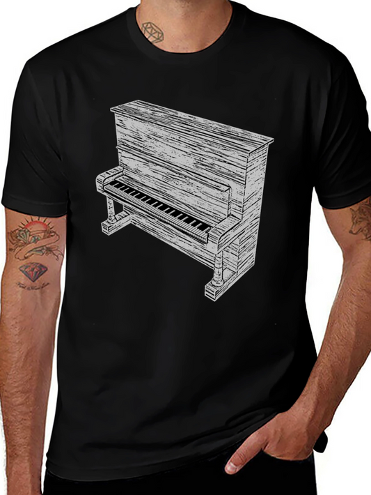 Piano Graphic Tee - Black T-Shirt