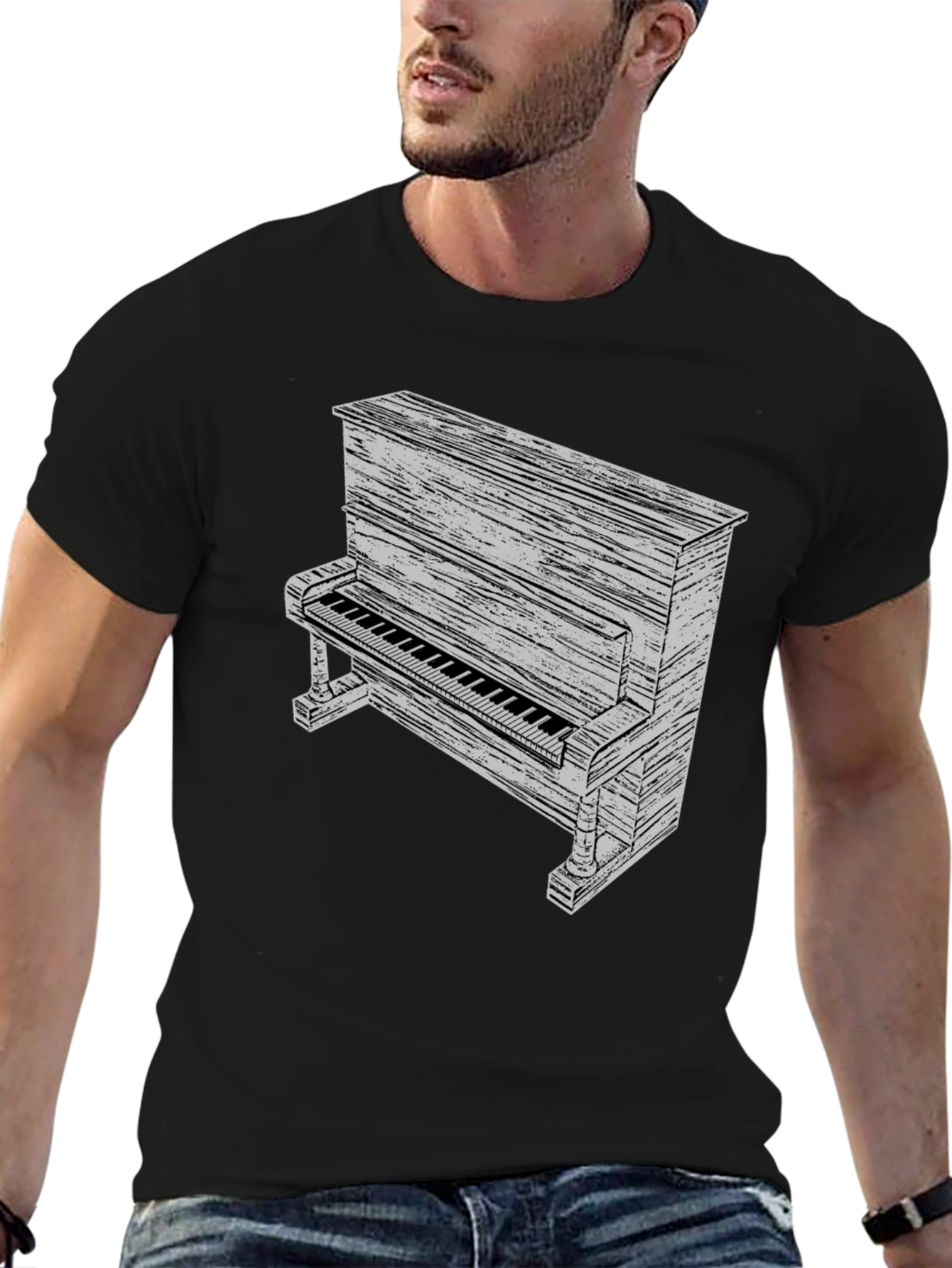 Piano Graphic Tee - Black T-Shirt
