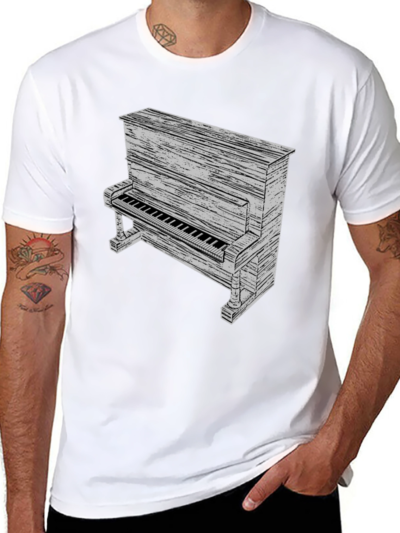 Piano Graphic Tee - Black T-Shirt