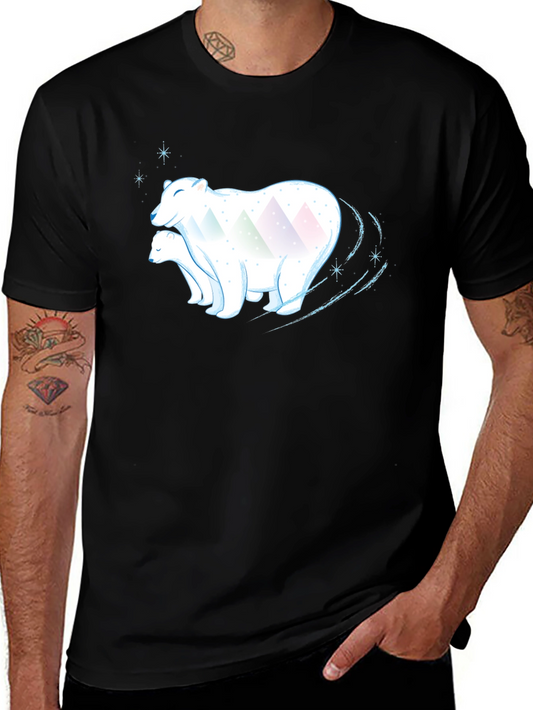 Polar Bear Graphic Tee - Black
