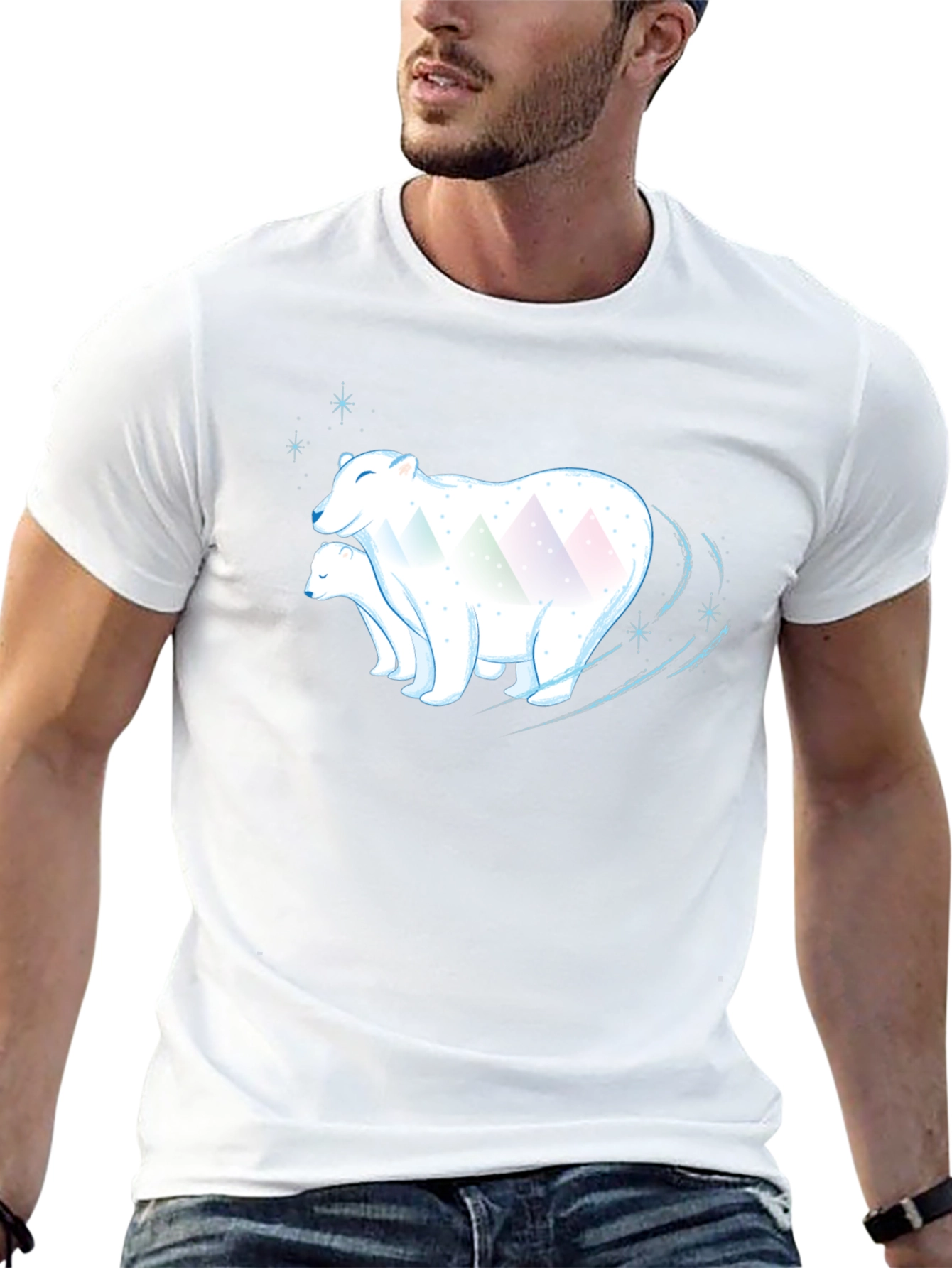 Polar Bear Graphic Tee - Black
