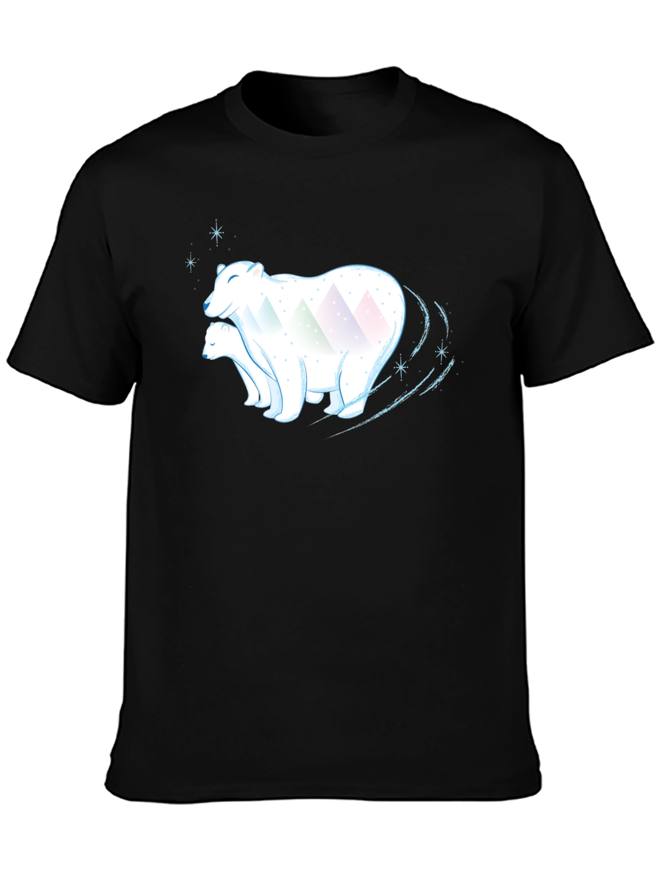 Polar Bear Graphic Tee - Black