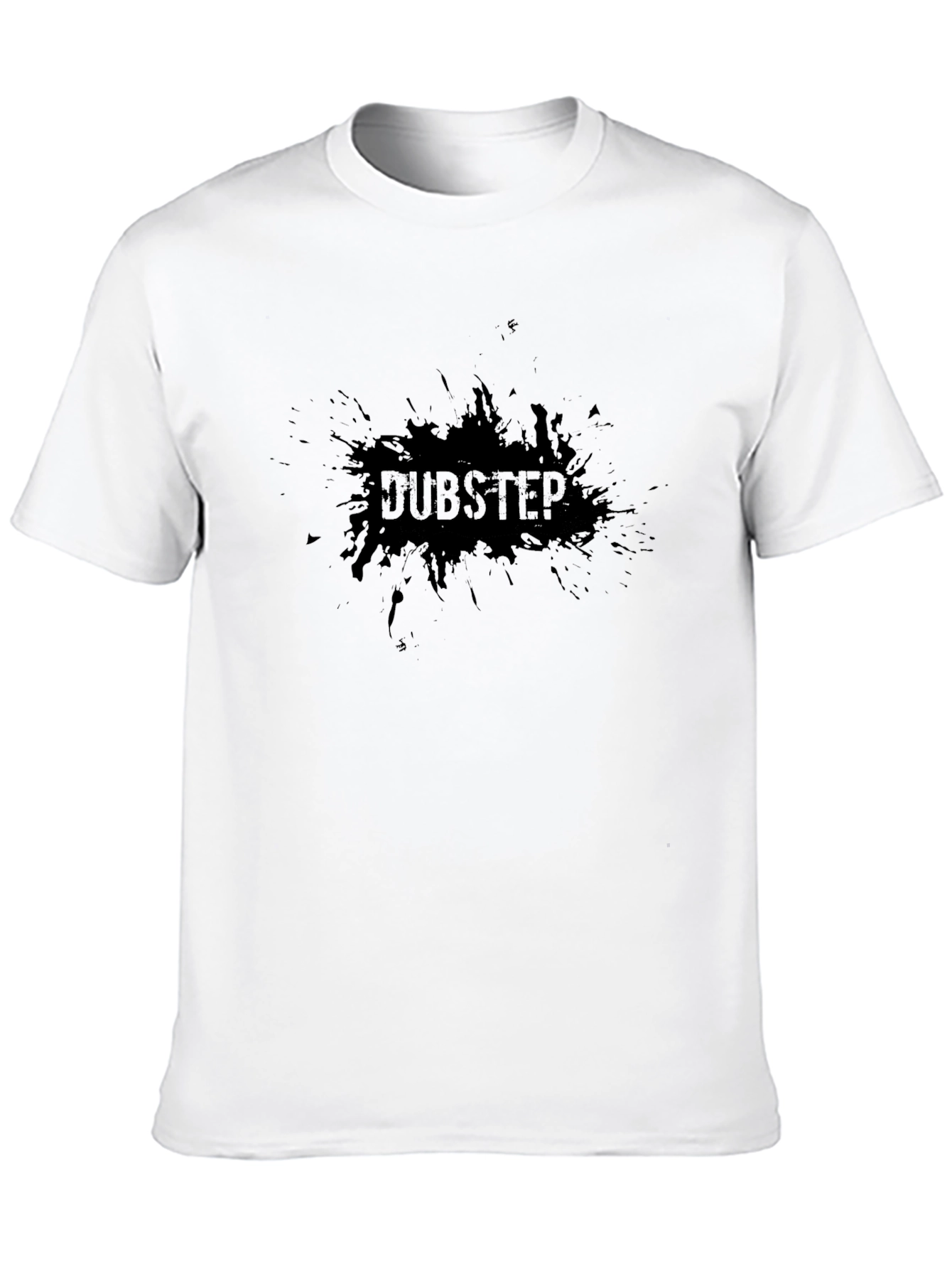 Dubstep Splatter Graphic Black T-Shirt