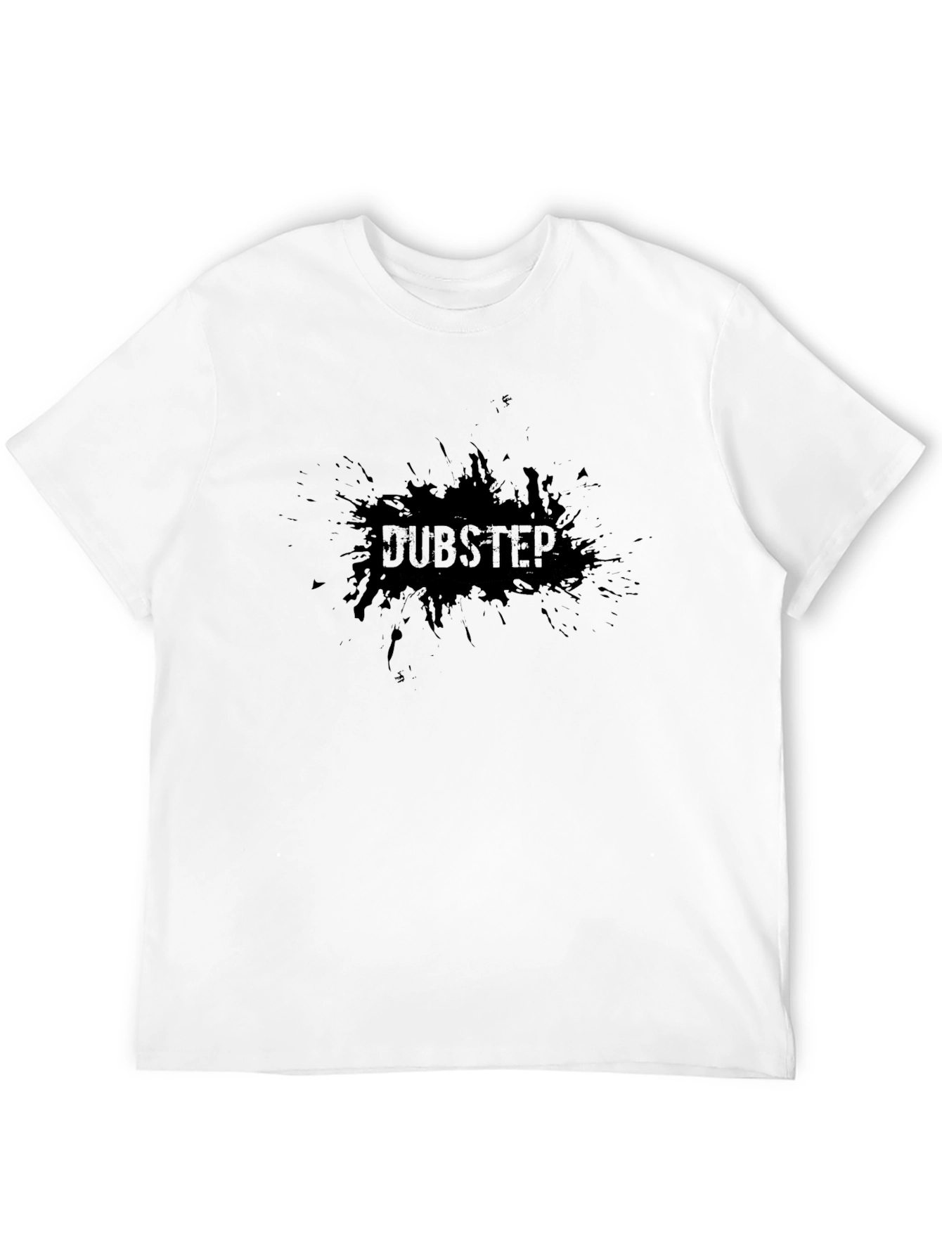 Dubstep Splatter Graphic Black T-Shirt