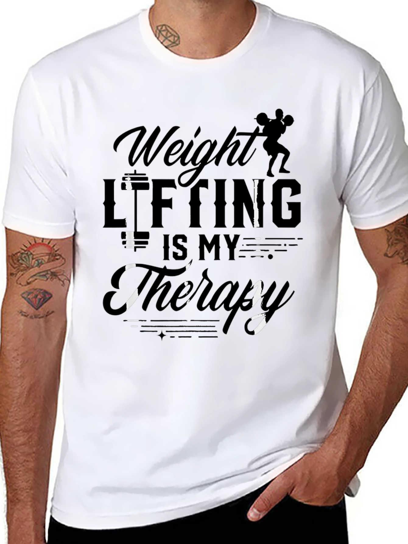 Weight Lifting Therapy Graphic T-Shirt