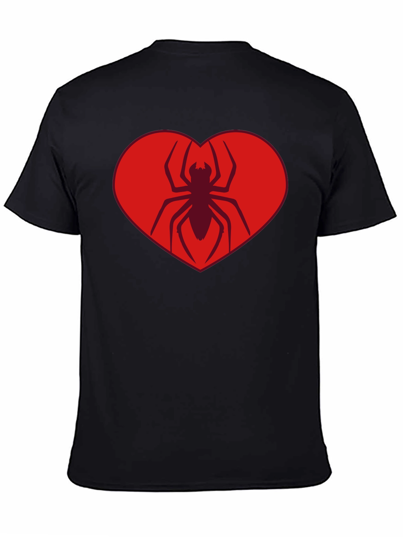 Spider Heart Tee - Cool Graphic Black T-Shirt