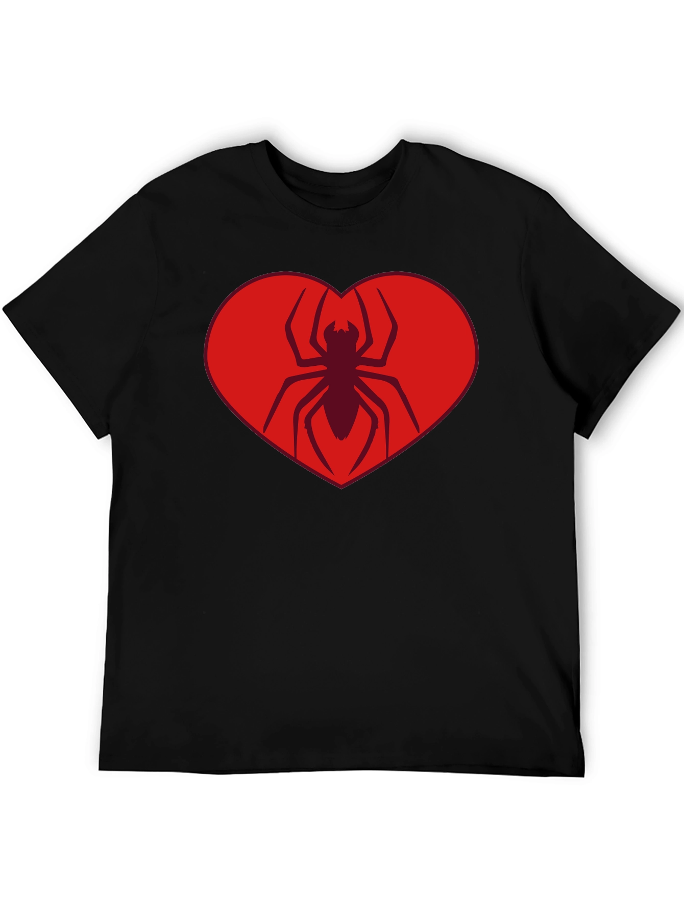 Spider Heart Tee - Cool Graphic Black T-Shirt