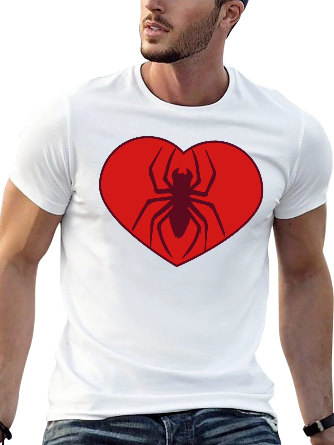 Spider Heart Tee - Cool Graphic Black T-Shirt