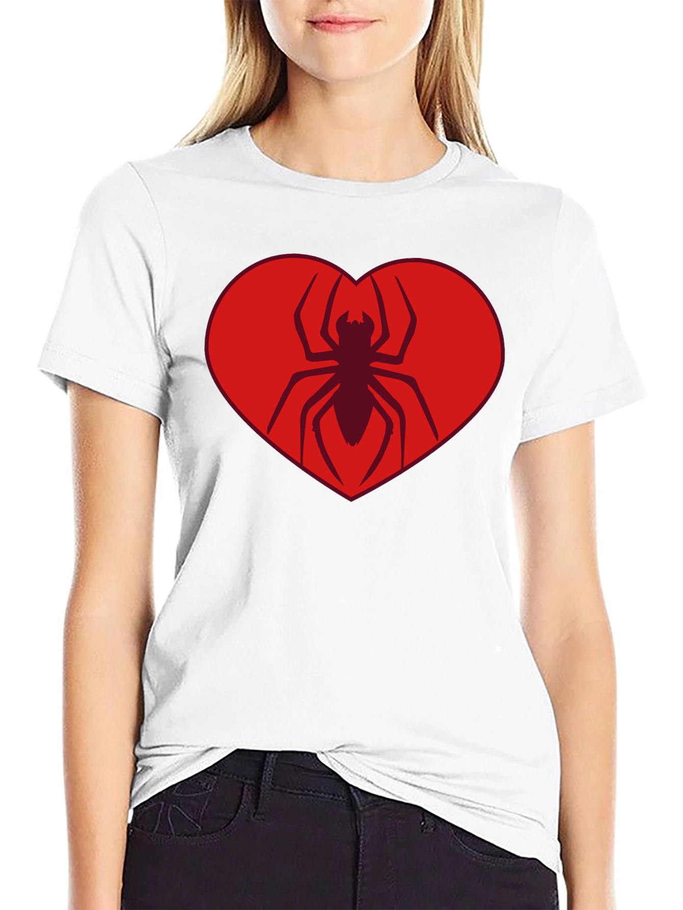 Spider Heart Tee - Cool Graphic Black T-Shirt