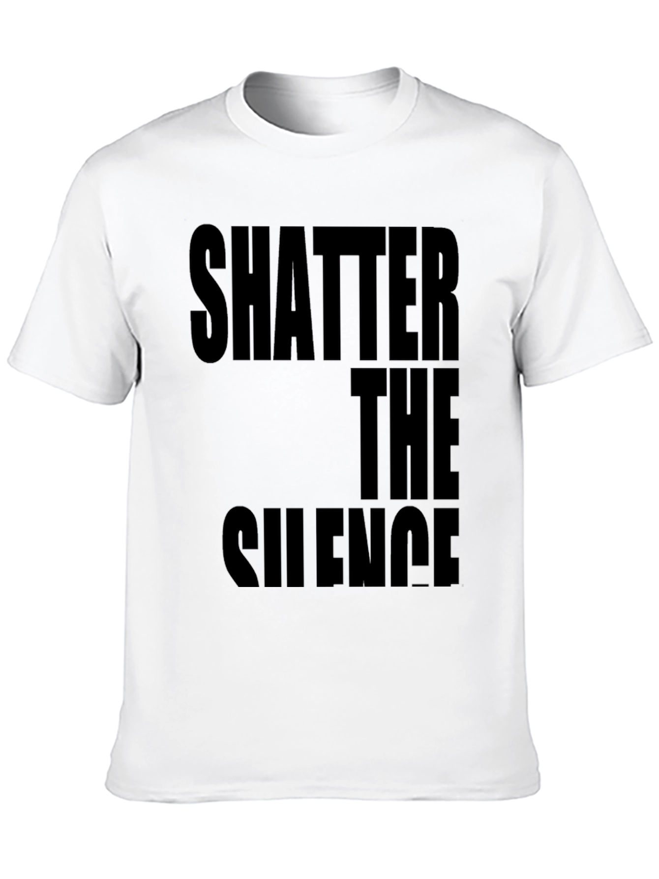 Shatter The Silence Graphic Black T-Shirt