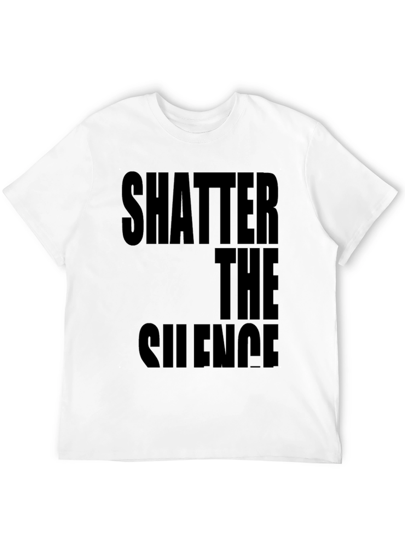 Shatter The Silence Graphic Black T-Shirt