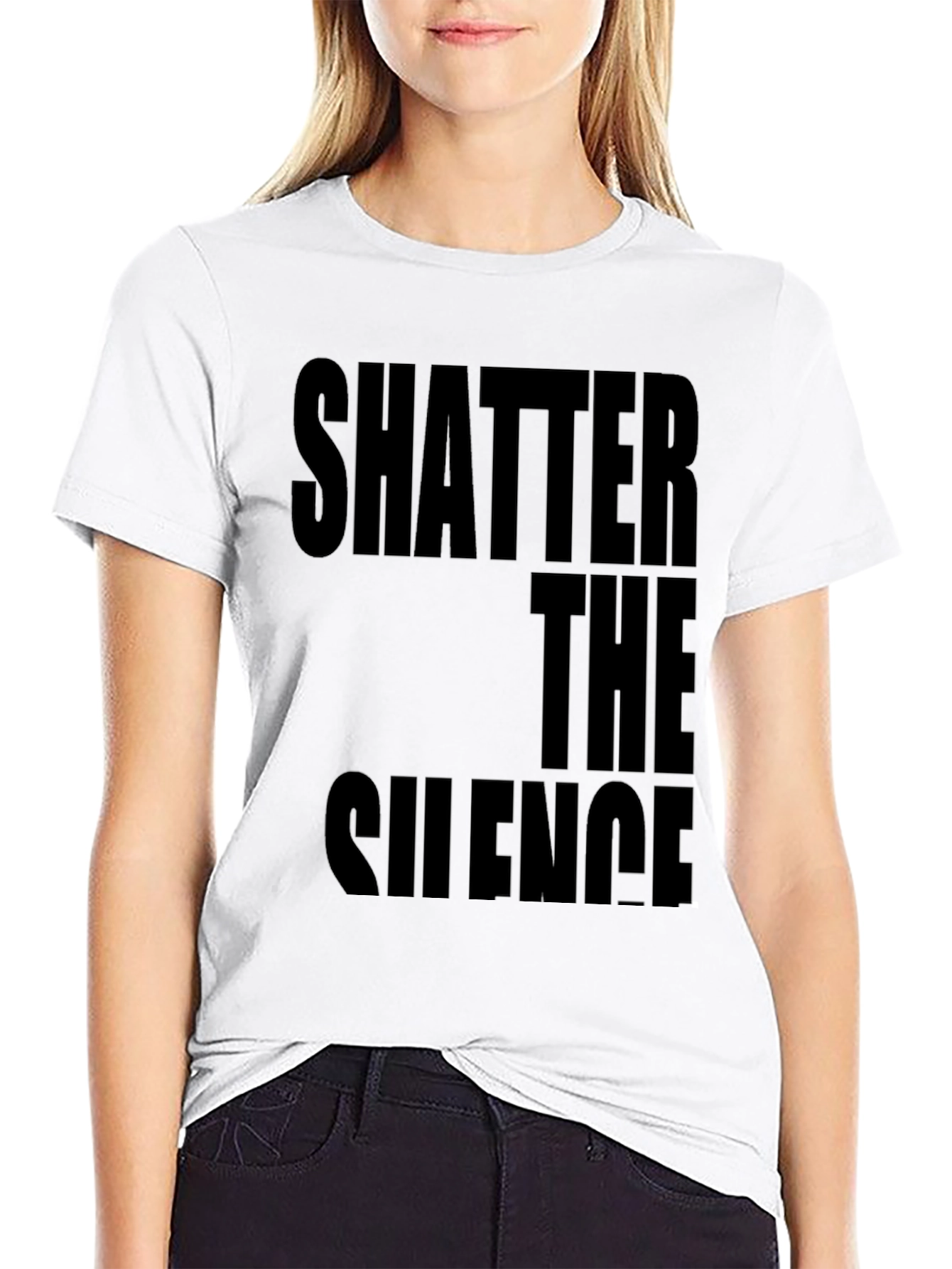 Shatter The Silence Graphic Black T-Shirt