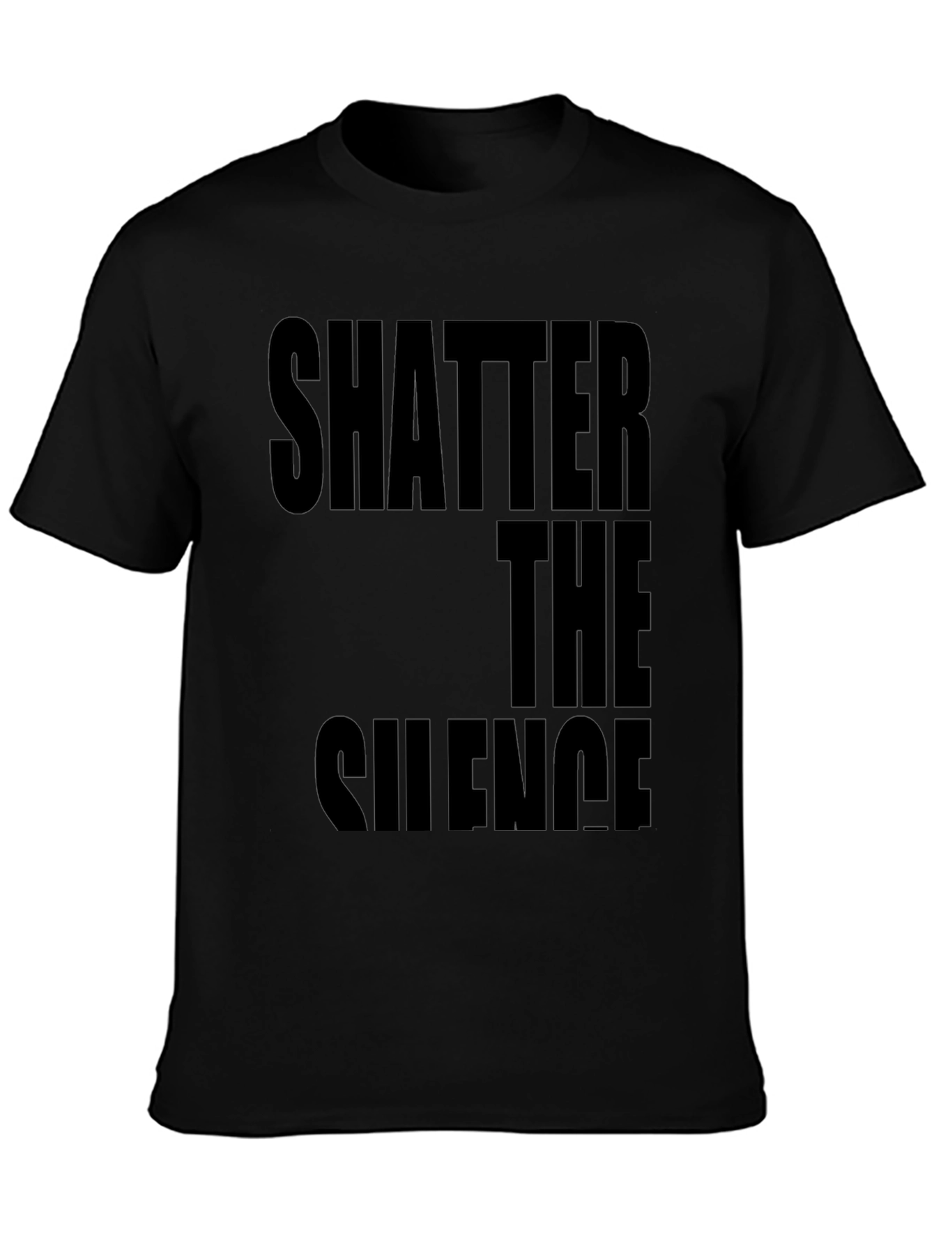 Shatter The Silence Graphic Black T-Shirt