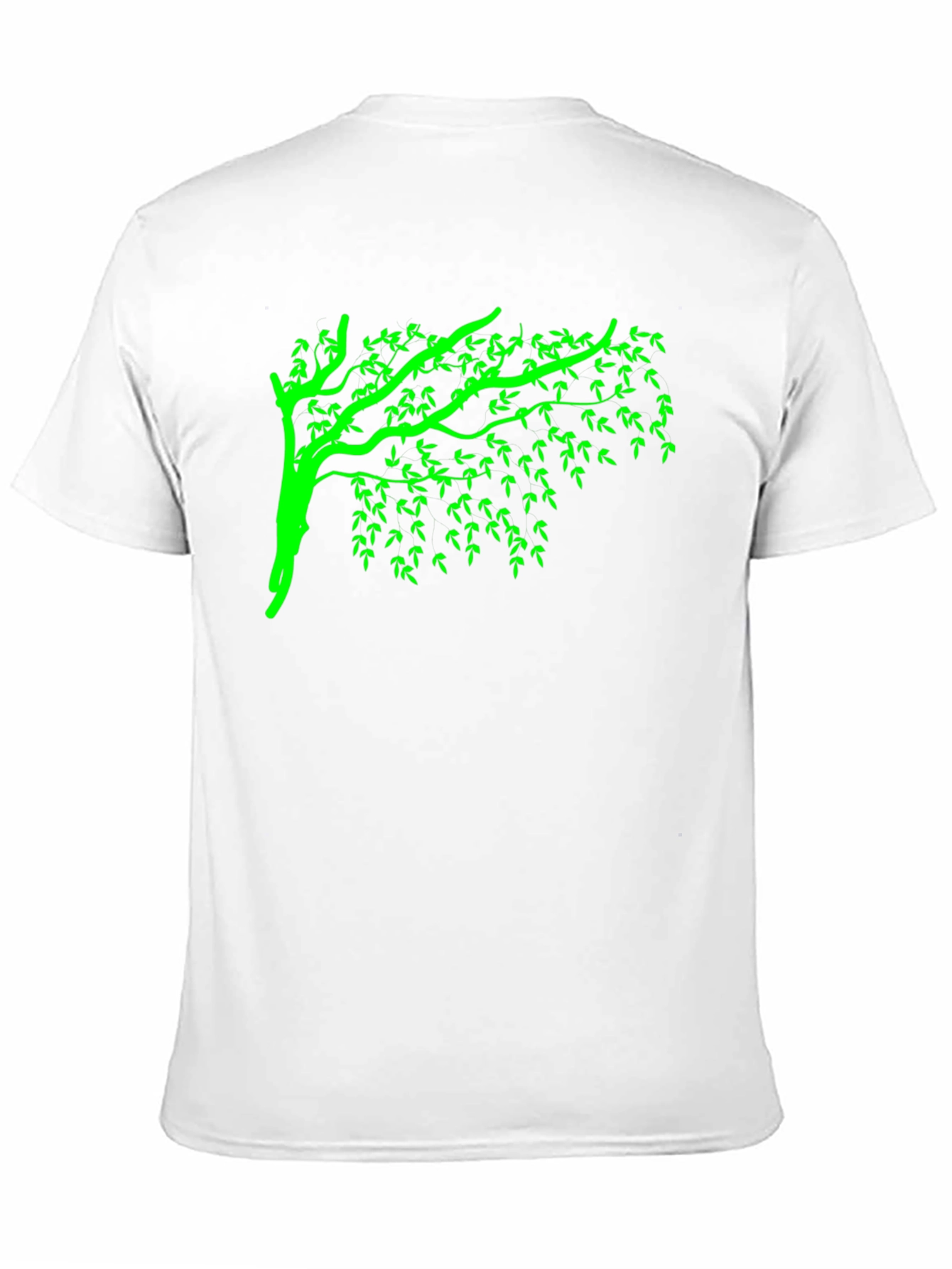 Green Tree Graphic Black T-Shirt