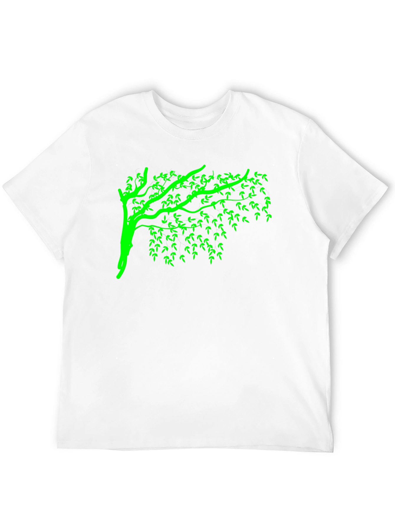 Green Tree Graphic Black T-Shirt