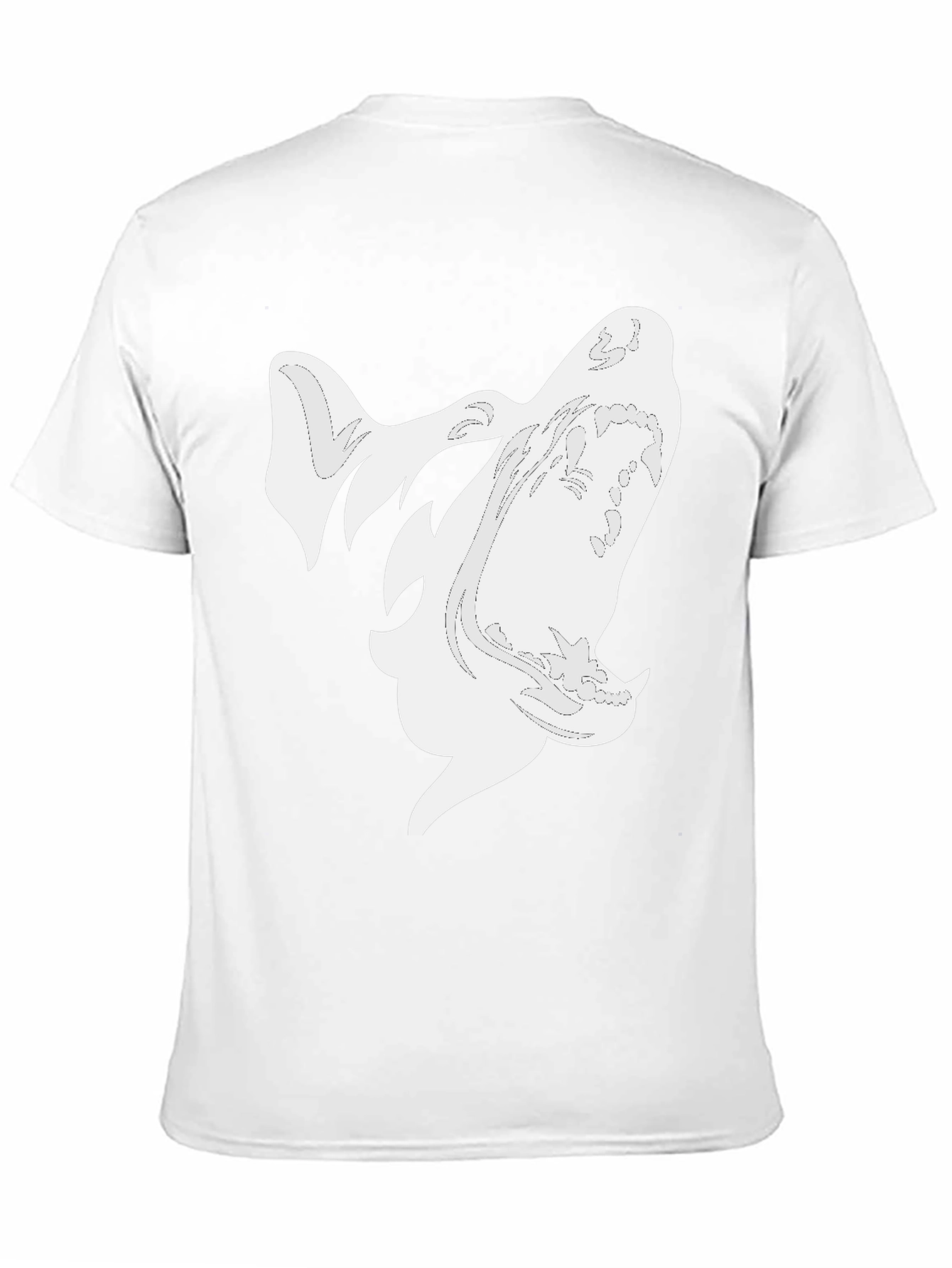 Stylish Black T-Shirt with White Abstract Design