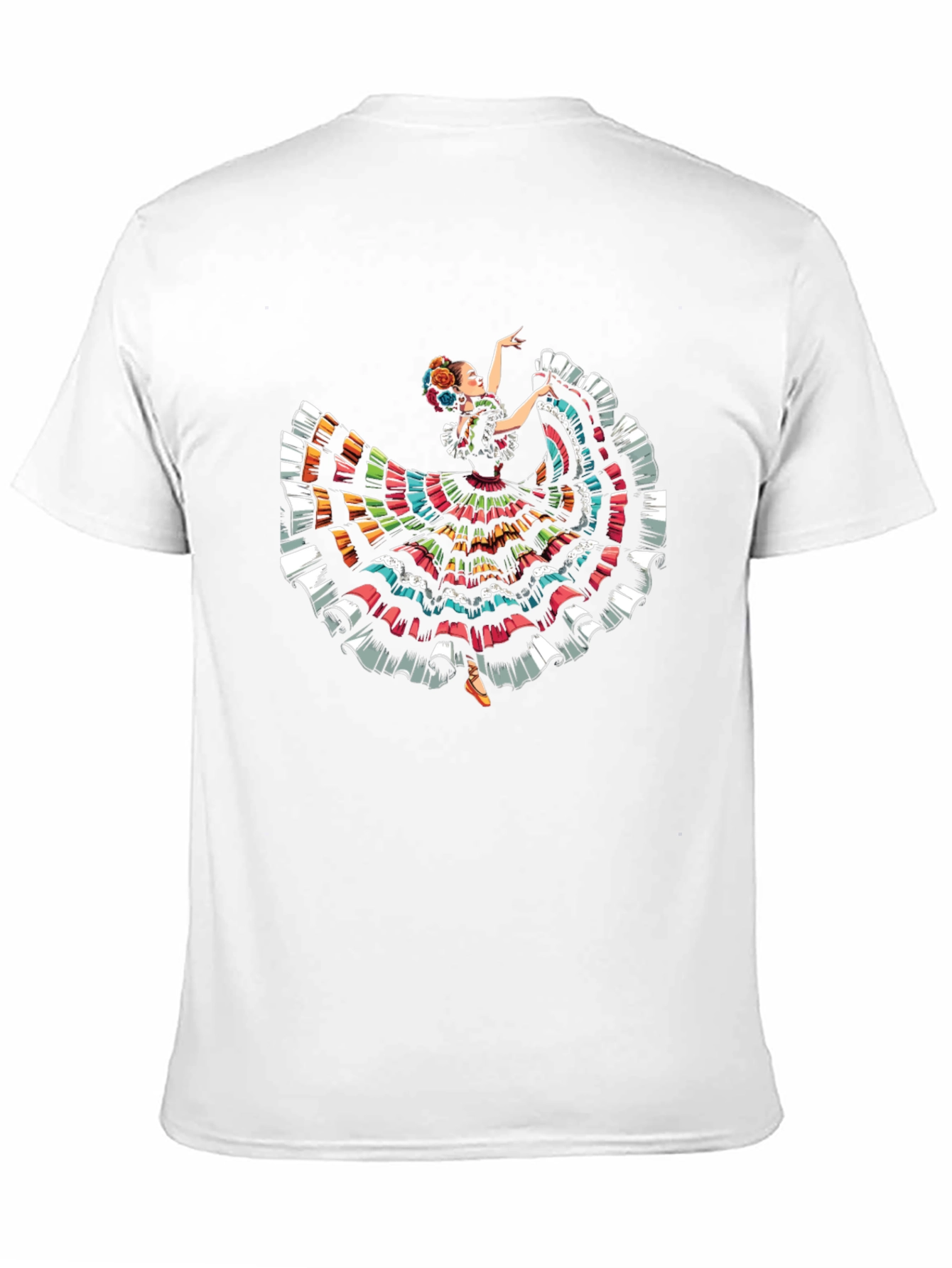 Mexican Folklorico Dancer T-Shirt - Vibrant Fiesta Style