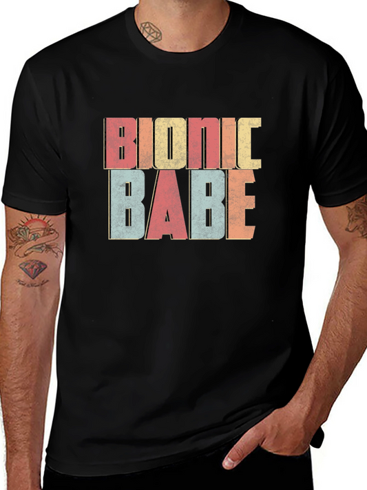 Bionic Babe Retro Graphic Tee - Trendy & Fun