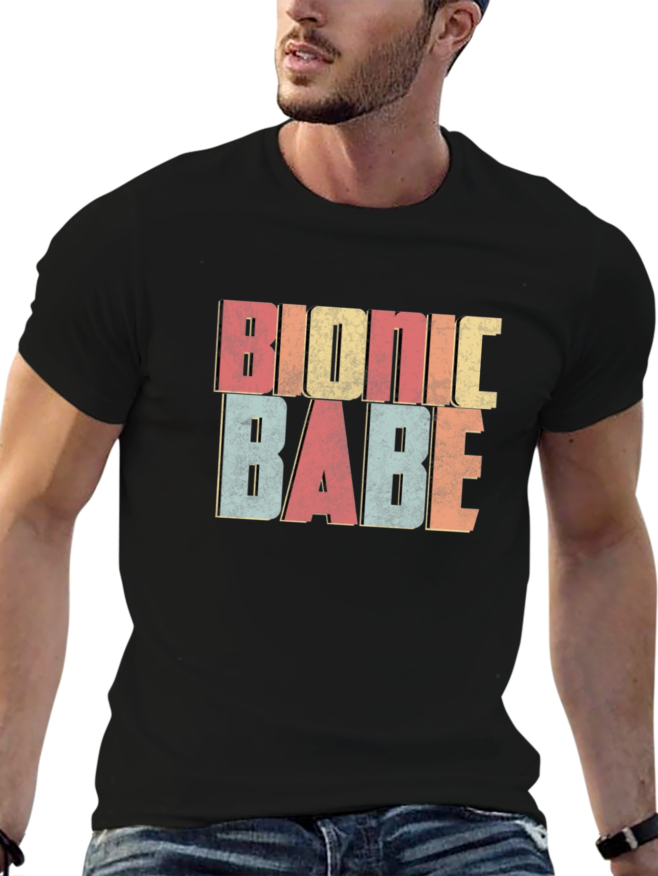 Bionic Babe Retro Graphic Tee - Trendy & Fun