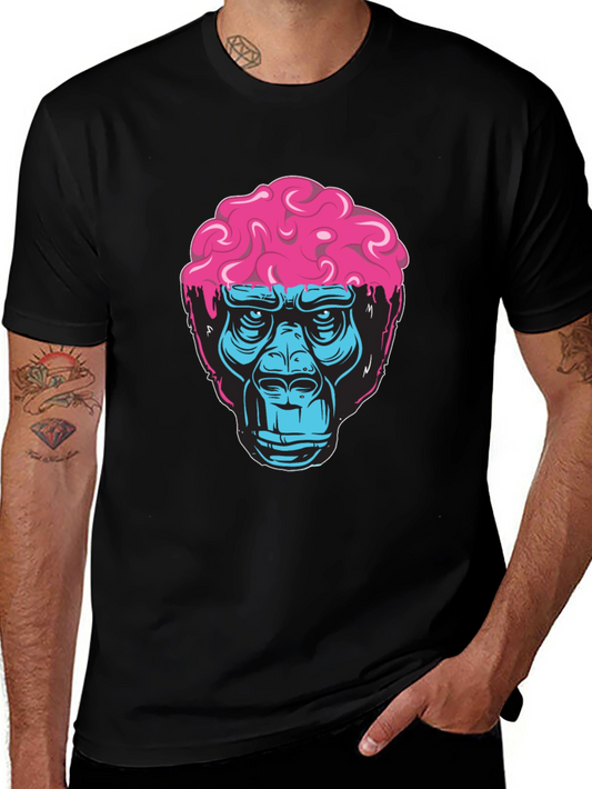 Brainy Gorilla Graphic Tee - Cool Mens T-Shirt