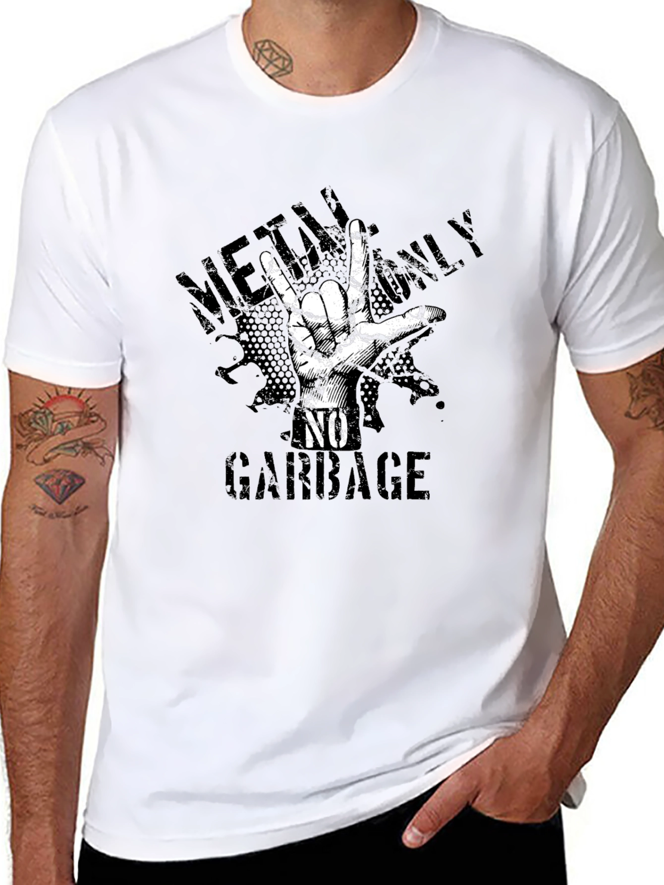 Metal Only No Garbage Graphic T-Shirt