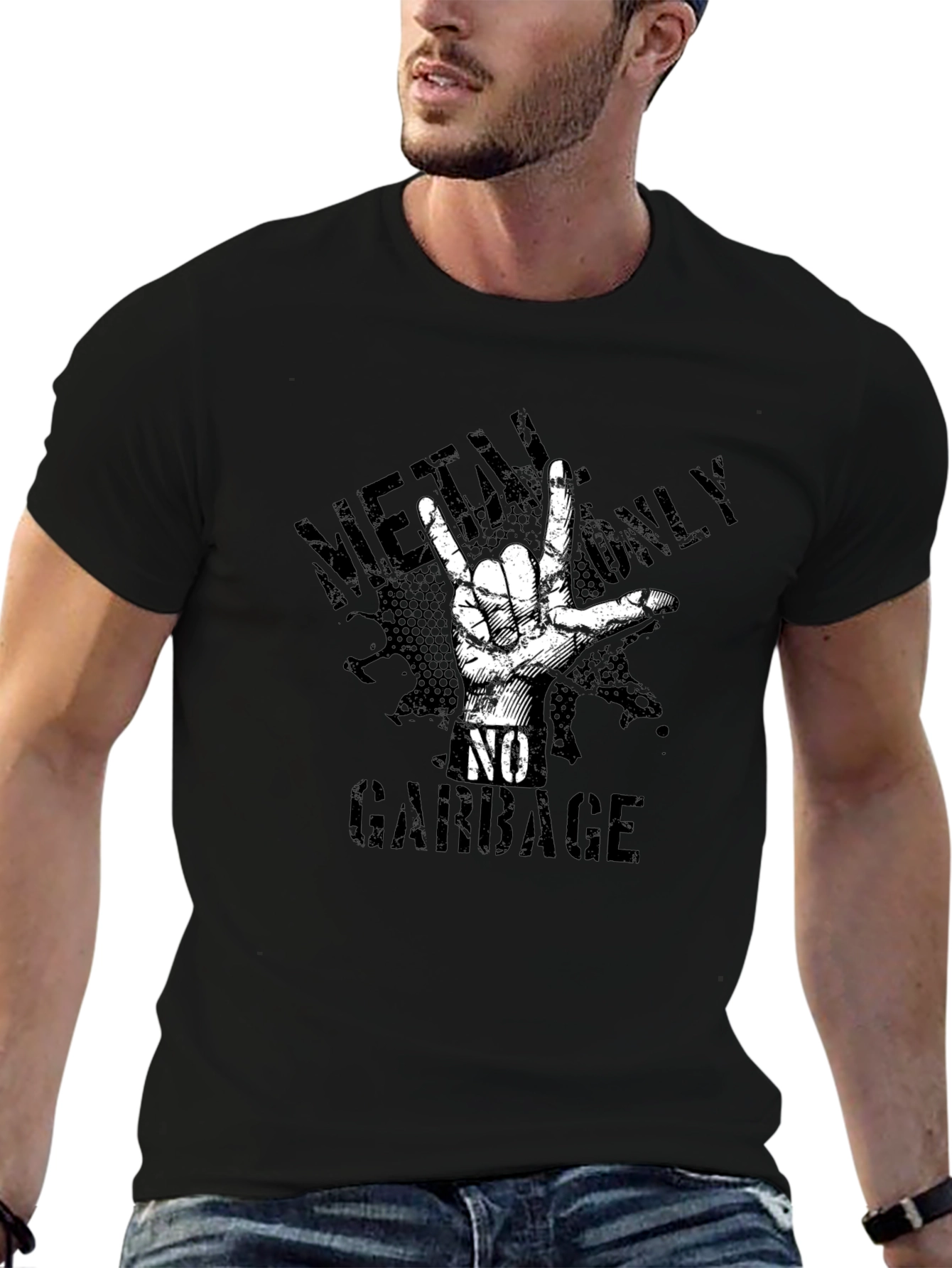Metal Only No Garbage Graphic T-Shirt