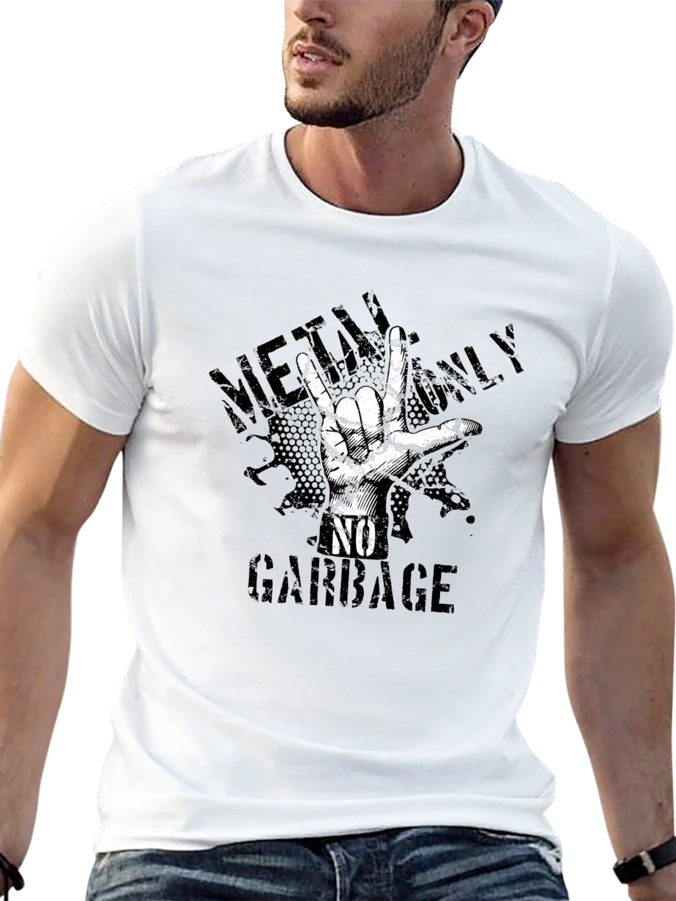 Metal Only No Garbage Graphic T-Shirt