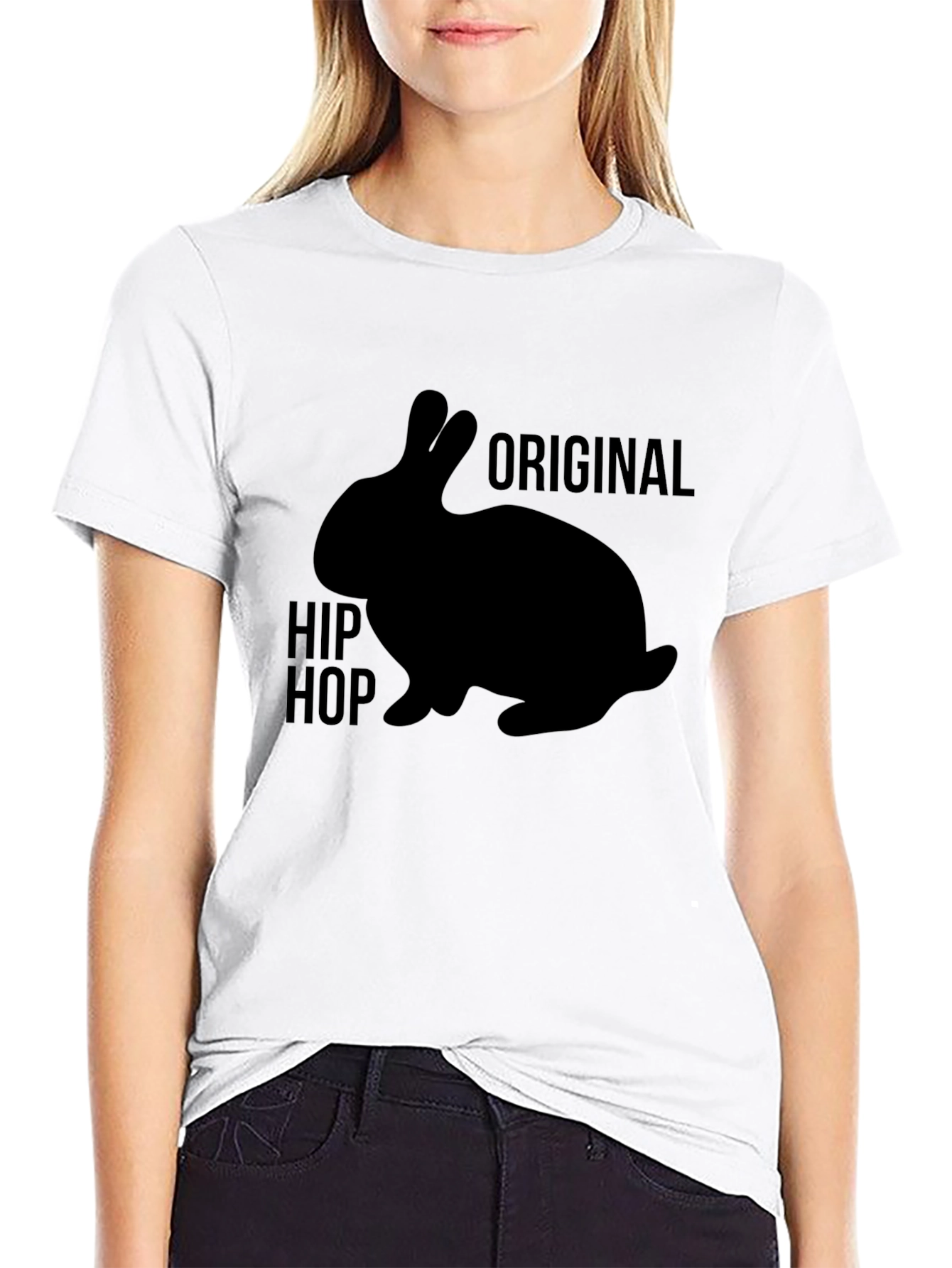 Original Hip Hop Rabbit Graphic T-Shirt