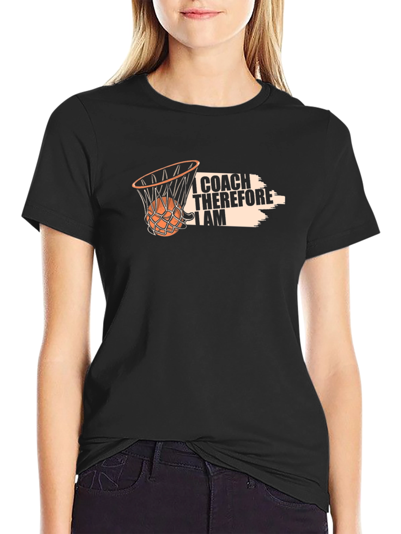 Coach Basketball T-Shirt: I Coach Therefore I Am