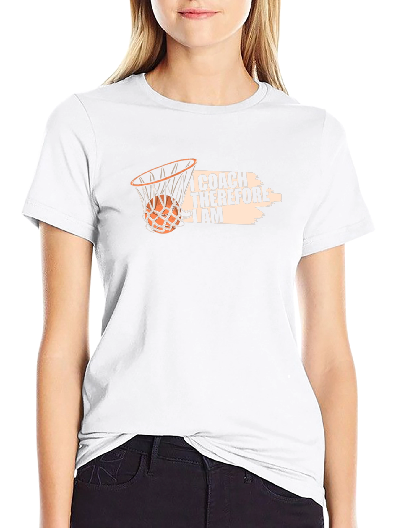 Coach Basketball T-Shirt: I Coach Therefore I Am
