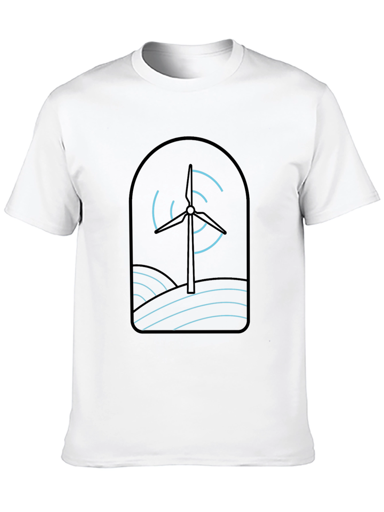 Eco Windmill Graphic Tee - Black Cotton