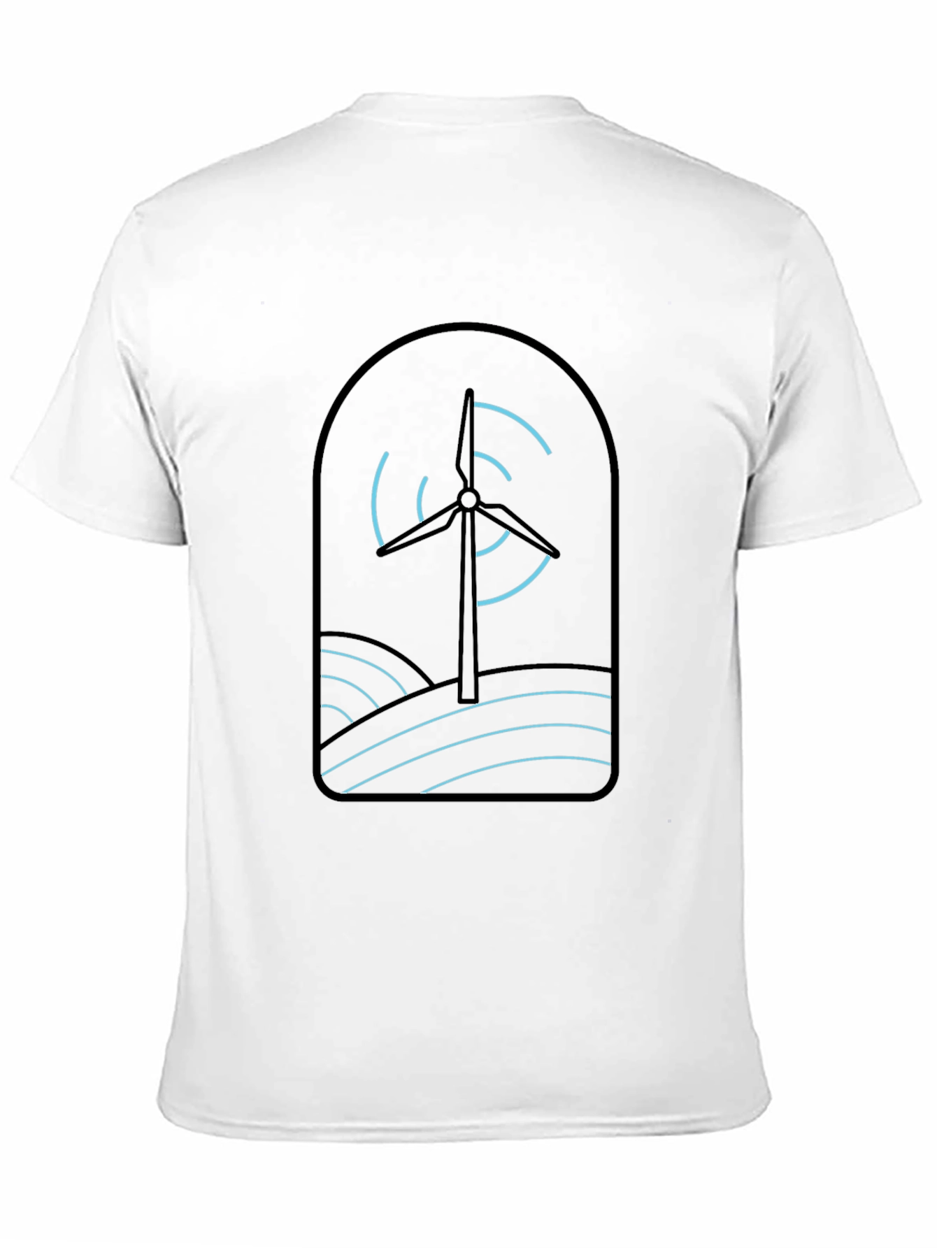 Eco Windmill Graphic Tee - Black Cotton