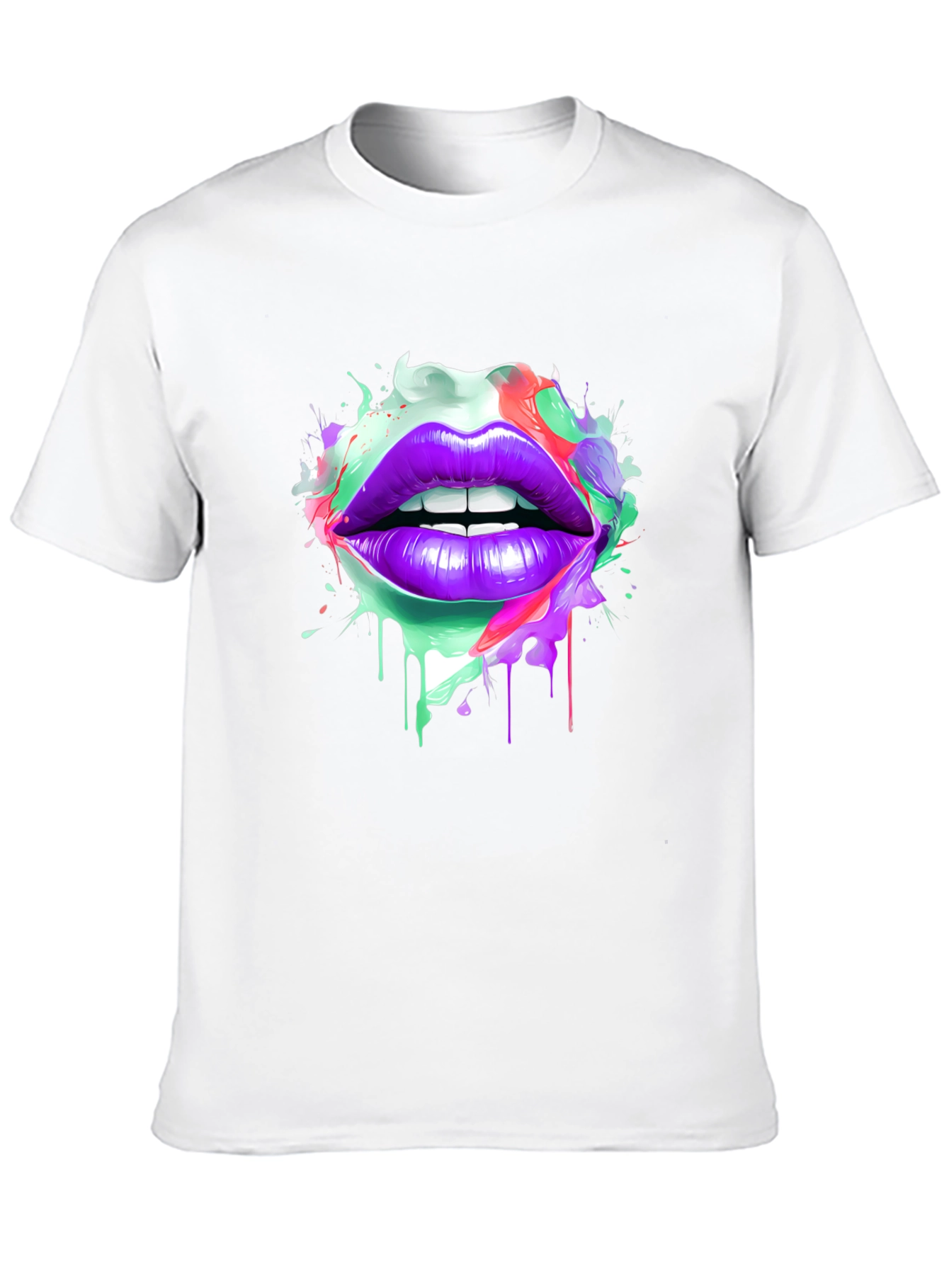 Colorful Lips Graphic T-Shirt