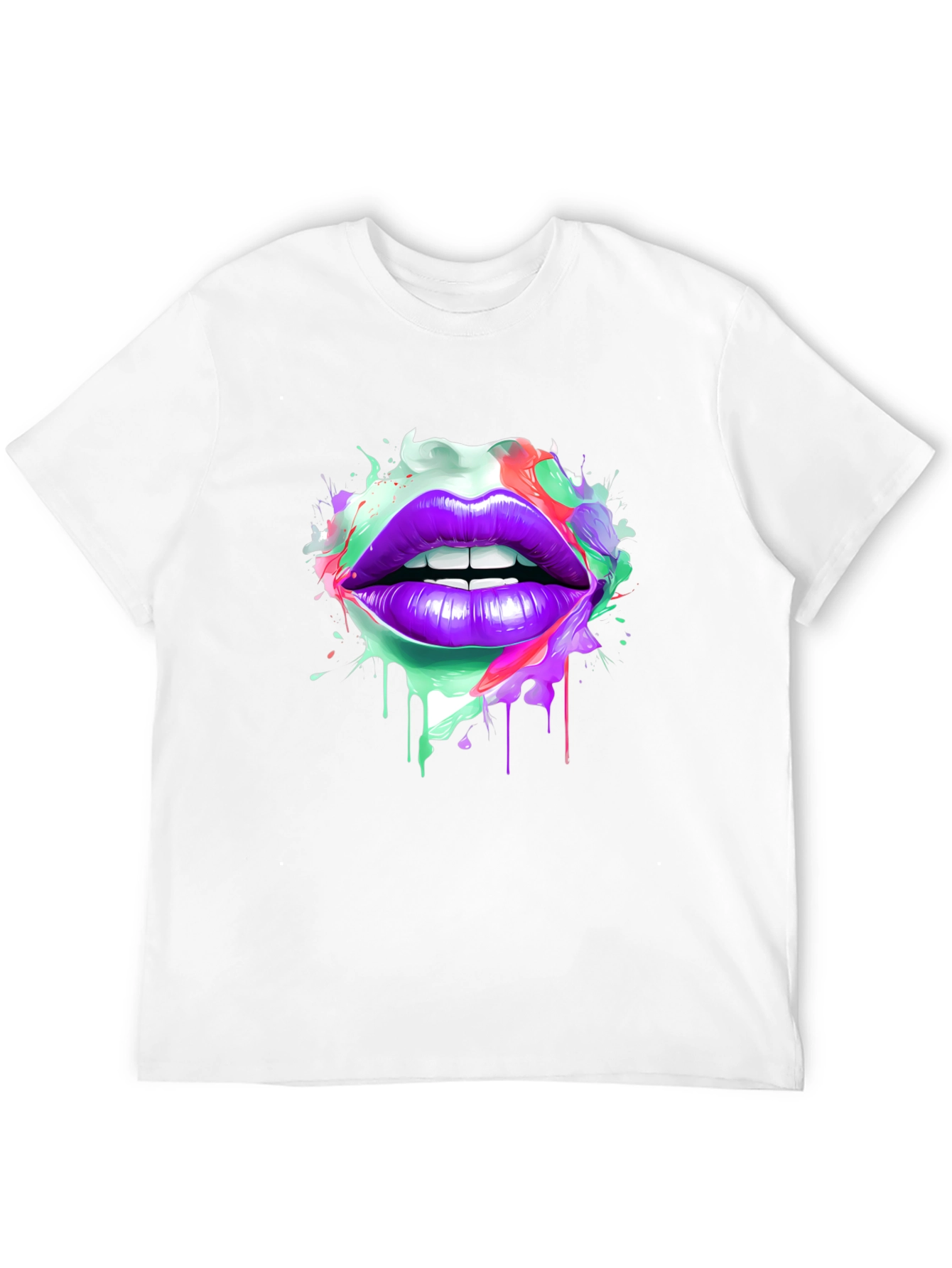 Colorful Lips Graphic T-Shirt