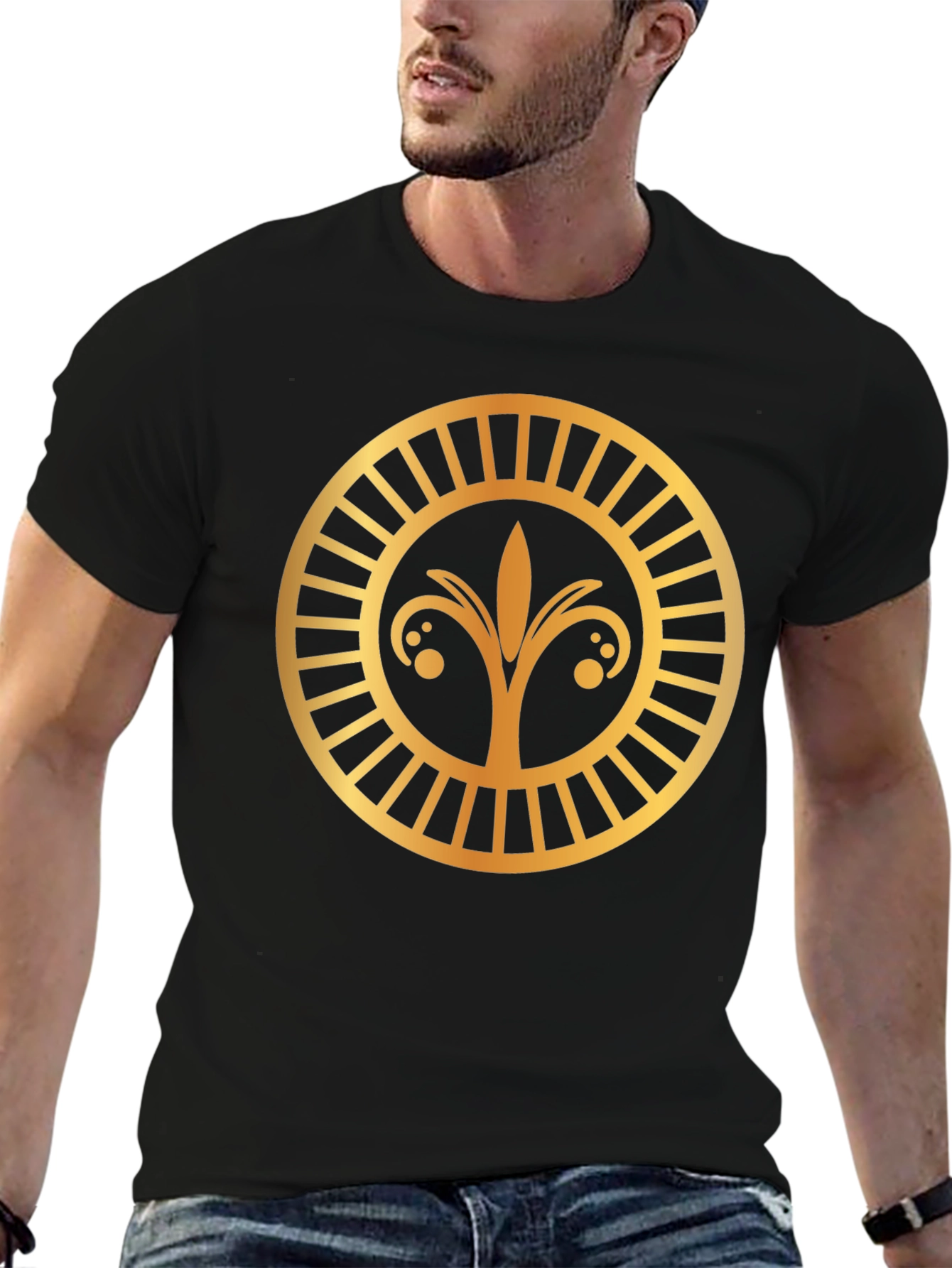 Golden Emblem Black T-Shirt